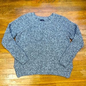 American Eagle Womens Sz Large Gray Ahh-mazingly Soft Side Slit Pullover Sweater